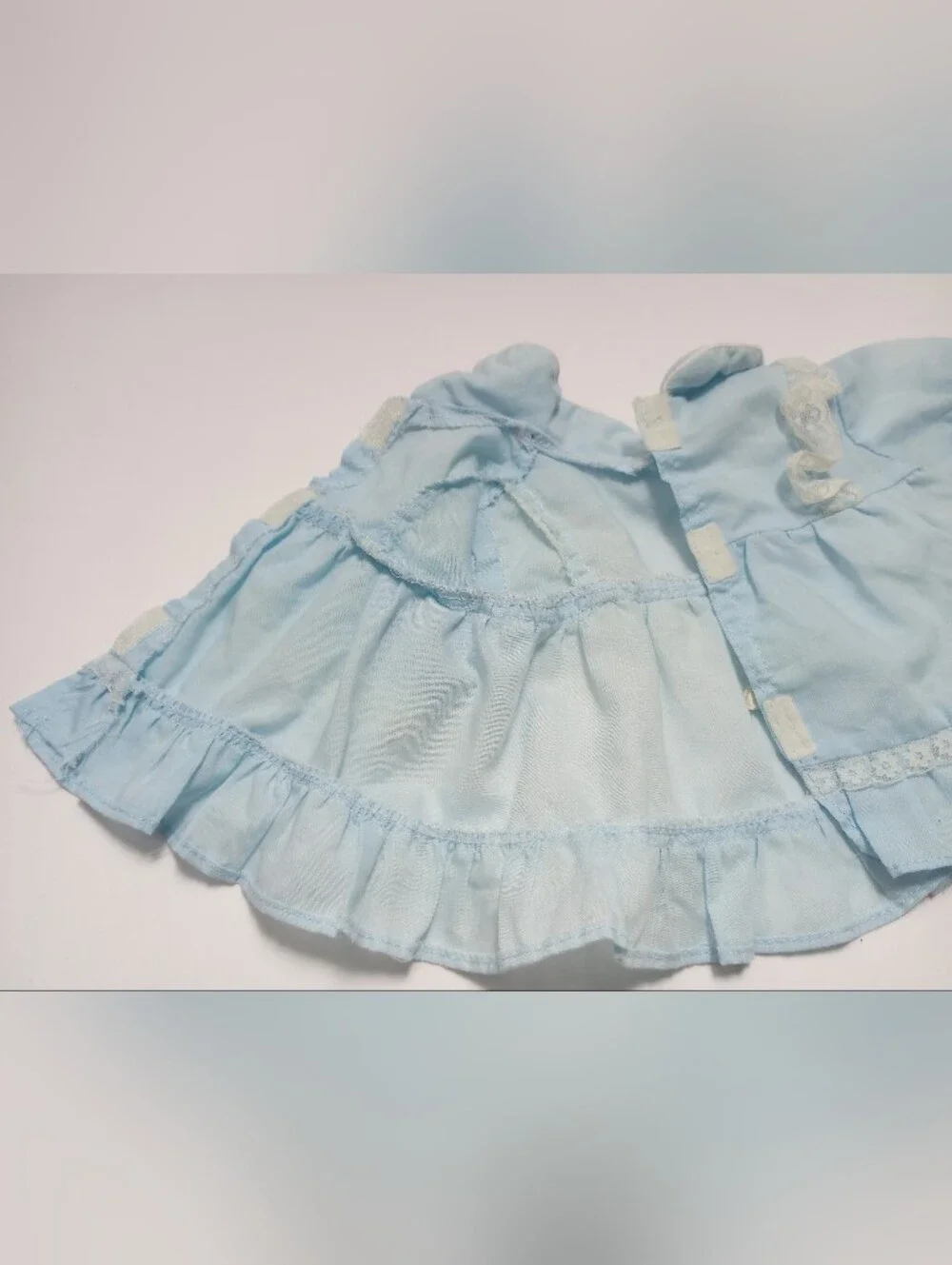 Cabbage Patch Kids Doll Clothes, Preemie Dress & Bloomers Baby Blue 7E